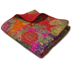 Greenland Home Jewel Multicolor 100% Cotton Throw Blanket Kantha Quilting. Fixed Price $54.01.