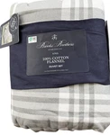 Brooks Brothers Gray Hugo Plaid King Cotton Flannel Duvet Set & Shams New. Fixed Price $99.99.