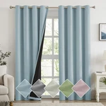 Melodieux Linen Full Blackout Curtains For Bedroom Living Room, Thermal Insul.... Fixed Price $50.89.