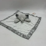 Cloud Island Gray White Striped Elephant Lovey Plush Baby Security Blanket. Fixed Price $16.95.
