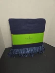 New Kate Spade Colorblock Fringe Throw Blue 50 X 70 Brand. Fixed Price $86.00.