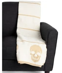 Magaschoni Skulls Throw Blanket Luxury Feather Knit Lurex Cute Got Halloween New. Fixed Price $29.98.