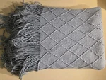Pavilia Blue Throw Blanket Fringe Edge 54" X 66" Classic Cozy Read. Fixed Price $16.99.