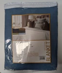 Superior 100% Cotton Thermal Blanket, Basketweave Lightweight, Denim Blue. Fixed Price $25.00.