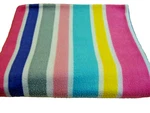Plush Throw Blanket Mainstays 56"X48" Pink White Grey Yellow Purple Striped 920. Fixed Price $13.99.