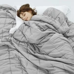 Weighted Blanket Anxiety Adult Kid Size 48X72 15 Lbs (soft Fabric, Light Gray). Fixed Price $32.99.