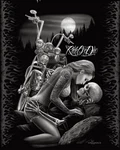 New Lovers Ride Die Motorcycle Fleece Throw Gift Blanket Skeleton Kiss Skull. Fixed Price $25.60.