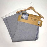 Nwt Throw Blanket 50" 70" Made In Portugal 100% Cotton Blue Lumahome Lumatex. Fixed Price $29.99.