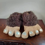Big Foot Animal Feet Old Navy Novelty Slippers On Brown Size 3-4 Costume. Fixed Price $12.95.