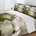 Horse Across Great River 3D Quilt Duvet Doona Cover Set Pillow Case Print. Fixed Price $70.95.