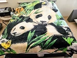 New Queen Korean Style Mink Blanket Panda Bear Brand Design 6 Lbs. Fixed Price $32.95.