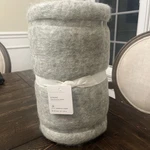 New Pottery Barn Faux Mohair Striped Throw 50 60 Ivory/gray. Fixed Price $79.99.