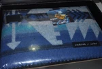 Sackcloth & Ashes Aztec Wool Blanket Throw 59X70 Blue Gray Black New. Fixed Price $85.49.