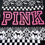 Victorias Secret Pink Throw Blanket Large Soft Plush Fleece Limited Edition Dog. Fixed Price $47.60.