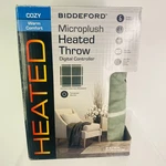 Biddeford Microplush Heated Blanket Rare Olive Green. Fixed Price $65.00.