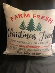 Mainstays Farm Fresh Christmas Trees Holiday Decorative 16" Throw Pillow. Fixed Price $12.95.