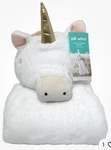 Pillowfort Unicorn Hooded Blanket 40 X 50 - White Hand Pockets. Fixed Price $18.00.