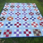Vintage Patch Block Multicolor Chambray 78X90 Intricate Quilting Nice!. Fixed Price $164.95.