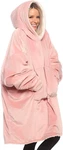 Cozy Sherpa Lined Wearable Blanket With Hood & Pocket - Shark Tank Favorite. Fixed Price $81.99.