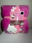 Hello Kitty Hot Pink Flowers Valentines Day Plush Blanket Full/queen Brand New. Fixed Price $49.99.