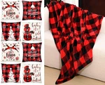 50 X 60INCH Flannel Plaid Throw Blanket, Pcs 18 Christmas Pillow .... Fixed Price $46.27.