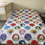 Line Friends BT21 Blanket Twin Multicolor 84X62" Reversible. Fixed Price $30.00.
