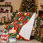 12 Pcs Christmas Throw Blankets For Homeless With Ribbon Xmas Flannel Fleece .... Fixed Price $76.27.