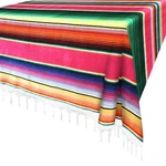 Xplanet Mexican Serape Blanket, 84X59", Cotton, Rose Pink, Tasseled Throw. Fixed Price $28.28.