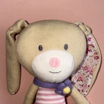 The Rabbit Bunny Knit Plush Stuffed Animal Pink Stripes. Fixed Price $49.99.
