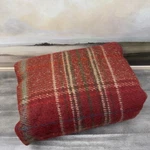 Pottery Barn Woodrow Plaid Faux Fur Throw Blanket 50 X60 Red Multicolor Nwot. Fixed Price $119.95.
