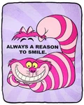 Disney Alice In Wonderland Cheshire Cat Just Smile Micro Raschel Blanket 46"X60". Fixed Price $29.99.