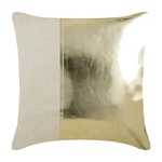 Metallic Gold Throw Pillow Cover, 16"X16" Faux Leather Cushion-better Half. Fixed Price $35.33.