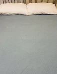Fieldcrest Luxury Quilted Blanket King Size Cotton Turquoise Blue 100X106. Fixed Price $56.99.