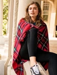 Victorias Secret Holiday Blanket Soft Cozy Throw Red Plaid 50"X60" Fleece. Fixed Price $39.00.