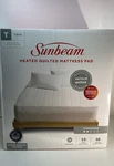 New Sunbeam Quilted Electric Heated Mattress Pad Twin Size Digital Display Contr. Fixed Price $44.00.