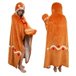 Tian Zhun Gingerbread Man Wearable Blanket Hoodie Fluffy And Super Soft Flannel. Fixed Price $52.64.