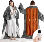 Electric Blanket Wearable With Foot Pocket, Heated Sleeves. Fixed Price $155.99.