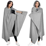 Catalonia Hooded Wearable Blanket Poncho For Wrap - Single Layer, Grey. Fixed Price $27.26.