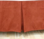 Brite Ideas Living Passion Suede Drop Queen Bedskirt, Brick. Fixed Price $26.99.