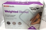 Cvs Health 15 Lb Pound Weighted Blanket 48" X 72" Gray Deep Comfort & Sleep. Fixed Price $29.99.
