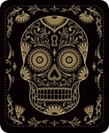 Queen Sugar Skull Gold Black Key Hole Mink Faux Fur Blanket Warm Super Soft Full. Fixed Price $59.99.