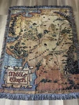Northwest Warner Bros The Hobbit, Middle Earth Woven Tapestry Throw Blanket, 48". Fixed Price $40.00.