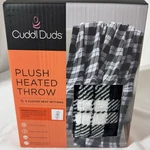 New Cuddl Duds Plush Heated Throw Blanket Black Standard 50X60 Settings. Fixed Price $54.98.