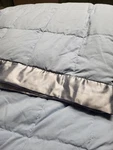 Hollander Lt Blue 75% White Goose Down Lightweight King Comforter Blanket 108X96. Fixed Price $35.00.