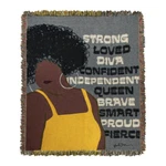 Strong Loved Diva African American Woman Ebony Art Tapestry Afghan Throw. Fixed Price $59.99.