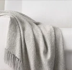 Restoration Hardware Italian Garment-dyed Alpaca Boucl Throw 96 X70 Fog Preown. Fixed Price $260.14.