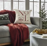 Bobble Striped Knit Throw Blanket Red - Threshold Designed With Studio Mcgee. Fixed Price $49.99.