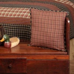 Vhc Beckham Plaid Fabric Pillow 16X16 Rustic Primitive Bedding. Fixed Price $19.95.