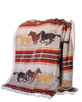 Carstens Home Wrangler Running Horse Country Sherpa Fleece Throw Blanket - JW196. Fixed Price $41.94.