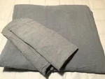 Matteo Los Angeles 100% Linen Blue King Duvet Cover & 2 Shams. Fixed Price $175.00.